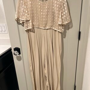 Vintage Elegant Cream Jumpsuit